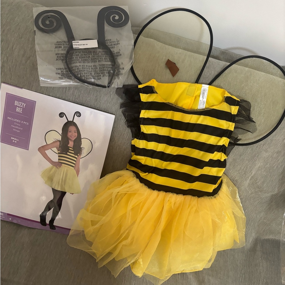 bee costume girls small 4-6